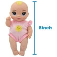 thumbnail image 2 of Magic Nursery: 8" Baby Doll & Bassinet Gift Set - Sun, Pink, White - Bed & Pillow, Hard Body, 2 Care Bottle Toy Accessories, Kids & Toddlers Age 2+, 2 of 6