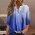 thumbnail image 2 of fatyb Women's Long Sleeve Blouses Casual Dressy V Neck Pleated Shirts Business Work Tops for Women, 2 of 5