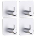 thumbnail image 1 of Ganchos para toallas, ganchos cuadrados impermeables para pared de cocina Estilo de plata 1, 1 of 9