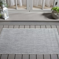 Safavieh Courtyard Finnian Solid Indoor/Outdoor Area Rug, Gray/Navy, 2'7" x 5'