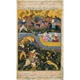 thumbnail image 2 of Painting From 17Th Century Persian Manuscript Men On Horseback Hunting Tiger And Deer Men And Woman In Boat On River Or, 2 of 2