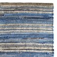 thumbnail image 3 of Fabstyles Indigo Recycled Denim & Leather Rug for Living Room, Hallway, Patio, 3 of 5