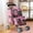 PINK, variant on YRLLENSDAN Foldable Dog Stroller all Terrain Pet Stroller Lightweight Waterproof Double Cat Stroller with 2 Cup Holders 4 Lockable Wheels for 2 Small to Medium Pets, Pink