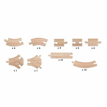 Maxim Enterprise 54-Piece Expansion Wooden Train Track Pack