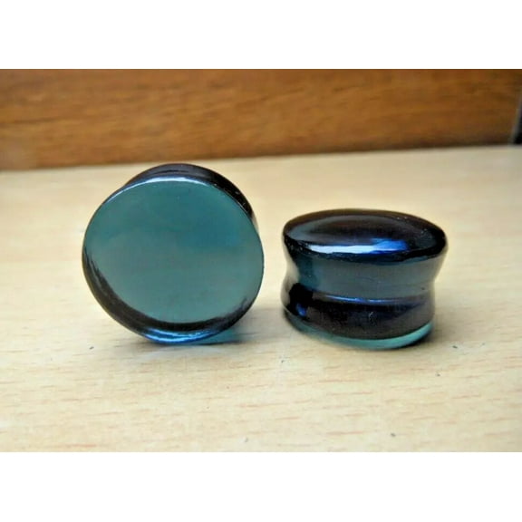 Handcrafted Blue Sapphire Tunnels Ear Gauges & Plugs Earrings – Unique Plugs Earring Design for Stylish Piercings Convex & Concave-5mm