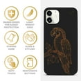 thumbnail image 4 of Case Yard Wooden Case for iPhone-11 Soft TPU Silicone cover Slim Fit Shockproof Wood Protective Phone Cover for Girls Boys Men and Women Supports Wireless Charging Ara Parrot Design, 4 of 7