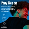 thumbnail image 2 of Tapones para los oídos Alpine PartyPlug Pro Concert con reducción de ruido de 21 dB, 2 of 9