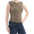 thumbnail image 2 of FREE PEOPLE Womens Green Heather Sleeveless Crew Neck Body Suit Top XS, 2 of 3