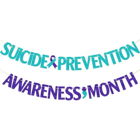 Suicide Prevention Awareness Month Banner, September Suicide Prevention Decorations, Suicide Mental Health Decor