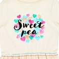 thumbnail image 4 of Inktastic Sweet Pea Hearts Girls Toddler Dress, 4 of 5