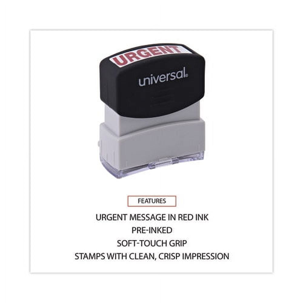 Message Stamp, Urgent, Pre-Inked One-Color, Red | Bundle of 10 Each
