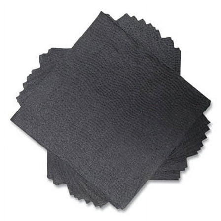 9 in. x 9.5 in. 2-Ply Morsoft Beverage Napkins - Black (1000/Carton)