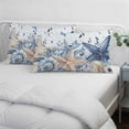 thumbnail image 4 of Blue Starfish Coastal Throw Pillow Covers, Eucalyptus Summer Nautical Shell Soft Breathable Pillow Cases with Invisible Zipper for Sleeping, Standard Pillowcases for Couch Bed Sofa Chair 20x26 Inches, 4 of 9