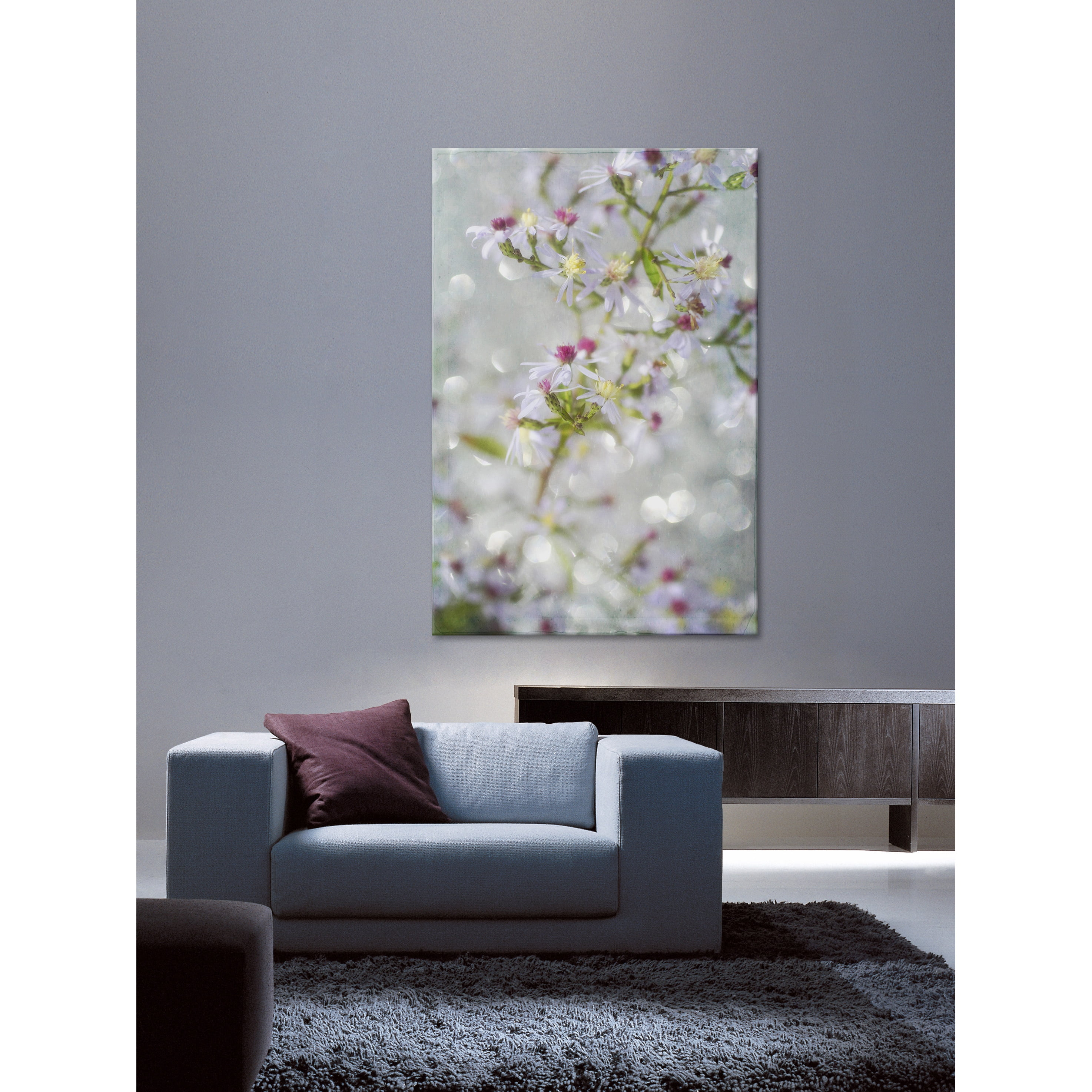 "Aster in the Wind" Painting Print on Wrapped Canvas