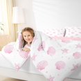 thumbnail image 3 of spefrowx Simple Line Shell Twin Comforter Sets for Girls, Pink Dot Starfish Coastal Bedding Set, Pink Reversible, 2pcs, 1 Comforter and 1 Pillowcase, 3 of 6