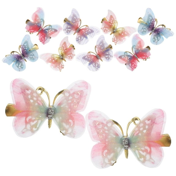 10 Pcs Three-Dimensional Butterfly Barrettes Girls Hairpin Clip for Little Kids Curls Accessories Women's Miss