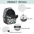 thumbnail image 4 of Blue Leopard Print Pattern Backpack for School, Cute School Bag with Adjustable Shoulder Straps and Padded Back, 15.3"x11"x6.7", 4 of 5