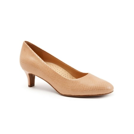 

TROTTERS Womens Beige Fishnet Arch Support Cushioned Fab Round Toe Slip On Dress Pumps Shoes 7.5 W