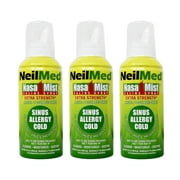 3 Pack - NeilMed Hypertonic NasaMist Saline Spray 2.7 % Extra Strength 4.5 oz