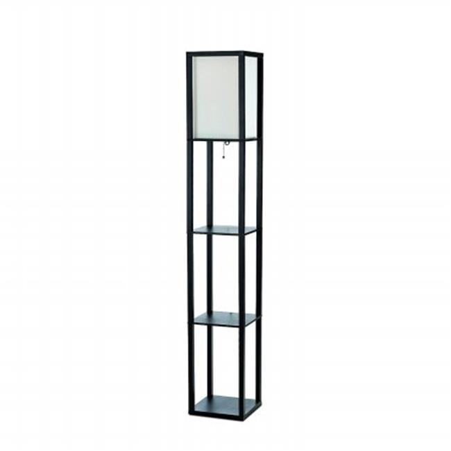 All The Rages Lf1014 Blk Simple Designs Floor Lamp Etagere Organizer All The Rages Lf1014 Blk Simple Designs Floor Lamp Etagere Organizer Storage Shelf With Linen Shade Black