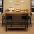 thumbnail image 2 of Kitchen Dining Table Set, Kitchen Table with Upholstered Bench & 2 Chairs, Perfect for Small Apartments, Breakfast Nooks, 2 of 8