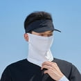 thumbnail image 3 of Tnobhg Men Summer Hat Empty Top Hollow Out Mesh Long Brim Sunscreen Anti-UV Face Protection Lightweight Tennis Jogging Peaked Cap, 3 of 7