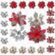 thumbnail image 1 of Flores artificiales de Pascua Decoraciones para coronas navideñas Purpurina Artificial Pascua Navidad, 1 of 5