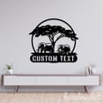thumbnail image 4 of Handmadetneonsign Elephants Metal Wall Art Light, Elephants Metal Sign Wall Decor, Wild Life Metal Decor, 4 of 5