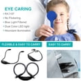 thumbnail image 2 of Book Light, Neck Reading Lamp, Rechargeable Reading Lamp in Bed, 3 Color Reading Lamp with Long Flexible Foldable Arms for Knitting, Repairing, Reading, Black, 2 of 7