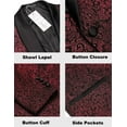 thumbnail image 4 of COOFANDY Mens Floral Tuxedo Jacket Embroidered Blazer Shawl Lapel Dress Suit Slim Fit for Christmas Prom Wedding Homecoming Party, 4 of 9