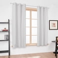thumbnail image 4 of ZOPZO 100% Blackout Curtains Thermal Insulated, White, 38W x 54L Inch, Grommet Drapes Noise Reducing for Bedroom Living Room, 2 Panels, 4 of 6