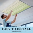 thumbnail image 5 of 2 Pack Gradient Sage Green Fluorescent Light Covers for Ceiling Lights Wood Grain Abstract Striped Vintage Simple Magnetic Ceiling Light Covers Overhead Light Filters for Office Classroom Home, 5 of 9