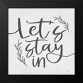thumbnail image 2 of Lux + Me Designs 15x15 Black Modern Framed Museum Art Print Titled - Lets Stay In, 2 of 5
