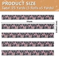 thumbnail image 3 of 5 Rolls Christmas Ribbon 1.5 inch Wide Decorative Ribbon for Gift Wrapping and Holiday Decorations Pink with Gold Butterfly, 3 of 7