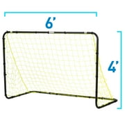 Franklin Sports Backyard Portable Soccer Goal - Competition Steel All Weather - Mini 4 x 6 - Black