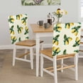 thumbnail image 5 of Summer Lemon Chair Covers Set of 4 Country Watercolor Farm Yellow Fruit Green Leaf Bow Chair Back Covers Stretch Removable Washable Slipcovers Protector for Dining Room Kitchen Party Decor, 5 of 9