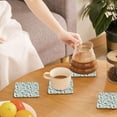 thumbnail image 7 of Xecao Tulips Flowers for MDF Cork Coaster 4 Pcs,Drink Coasters,Suit for House Warming Gifts New Home ,Coffee Table Decor-Square, 7 of 7