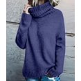 thumbnail image 5 of Women Oversized High Neck Pullover Sweater Cable Knit Long Sleeve Sweater Tops M, 5 of 9