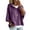 36#Purple, variant on Womens Solid Hooded Knit Pullover Sweater, Drawstring 3/4 Batwing Sleeve Oversized Loose Ribbed Knitted Drop Shoulder Soft Comfy Winter Trendy Outfit