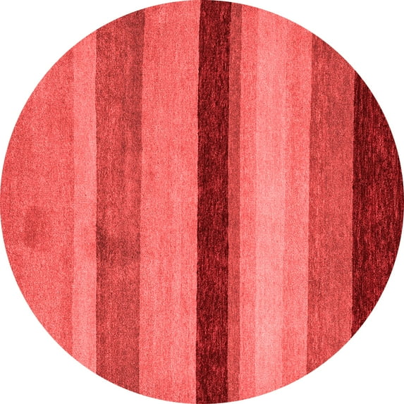 Ahgly Company Indoor Round Abstract Red Modern Area Rugs, 8' Round