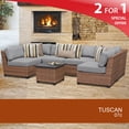 thumbnail image 2 of Tuscan 7 Piece Outdoor Wicker Patio Furniture Set 07c, 2 of 7