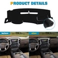 thumbnail image 5 of Xotic Tech Center Console Dashboard Mat Precut Anti-Sun No Glare Protector Dash Carpet Pad Black Cover w/NON-SLIP Bottom Compatible with Chevrolet Silverado GMC Sierra 2007-2013,w/Two Golve Box, 5 of 8