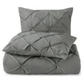 Nestl Down Alternative Comforter Set with Pillow Shams, Pinch Pleated