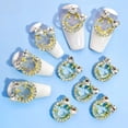 thumbnail image 3 of Lote mixto de joyas de aleación para uñas, con forma de cara sonriente, lazo para uñas, taladro adhesivo, 3 of 5