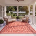 thumbnail image 4 of Safavieh Courtyard Nanda Botanical Indoor/Outdoor Area Rug, Red/Natural, 8' x 11', 4 of 14