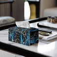 thumbnail image 5 of Psesaysky Waterproof Tissue Box Cover, Blue Hunting Camo Modern PU Leather Rectangular Car Tissue Holder - Decorative Organizer for Bathroom Vanity Countertop, Night Stands, Office Desk & Car, 5 of 7