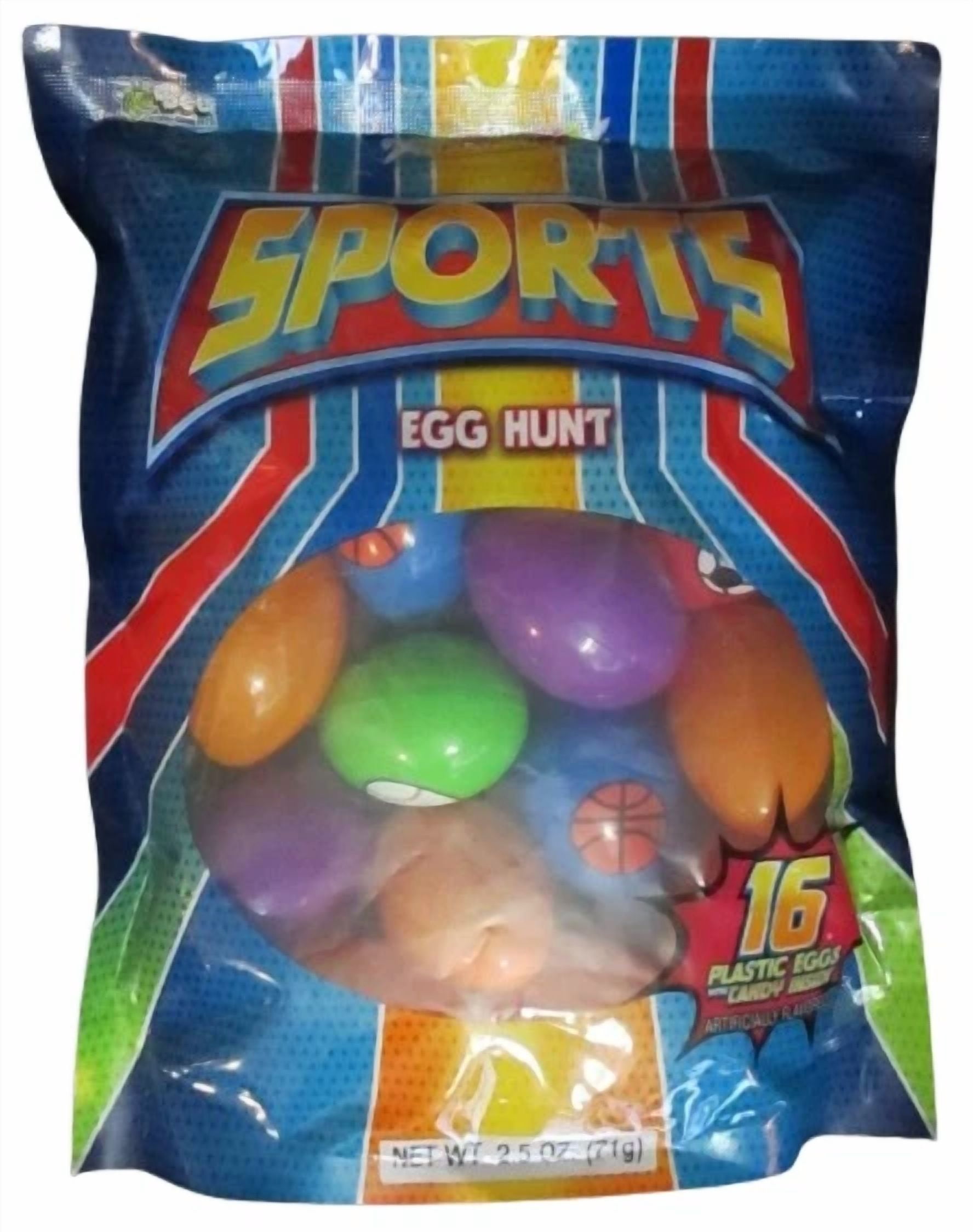 ZYLER- Bee Smarties Sports Easter Egg Hunt 16 Plastic Eggs W/Candy Inside 2.5 Oz 71G