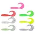 thumbnail image 2 of sunsanly 20/30/50Pcs 3/4/5/6/7CM Soft Worm Lure Colorful Silicone Curly Tail Fishing Bait Freshwater Saltwater Universal Bass Perch Fishing Accessories, 2 of 8