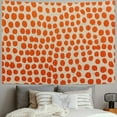 thumbnail image 2 of COMIO Home Decor Orange Cream Polka Dot Tapestry Painting, 2 of 6
