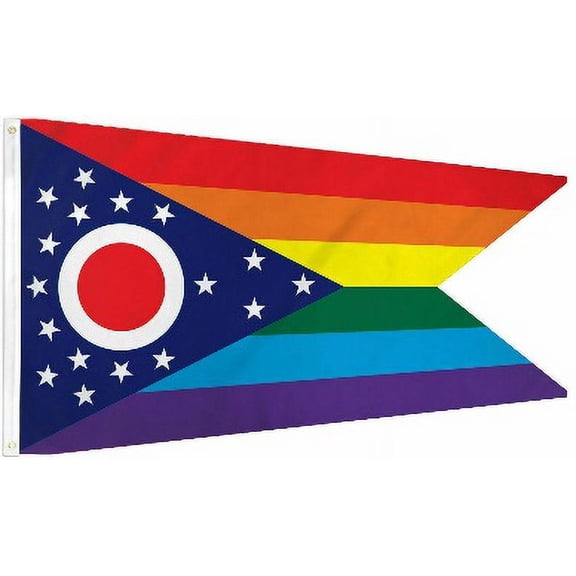Ohio Pride 3'X5' Flag ROUGH TEX® 100D